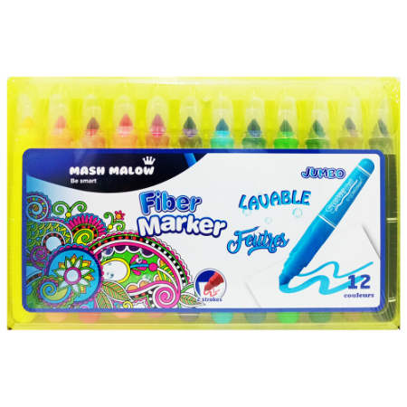 Feutres 12 couleurs lavable jumbo MASH