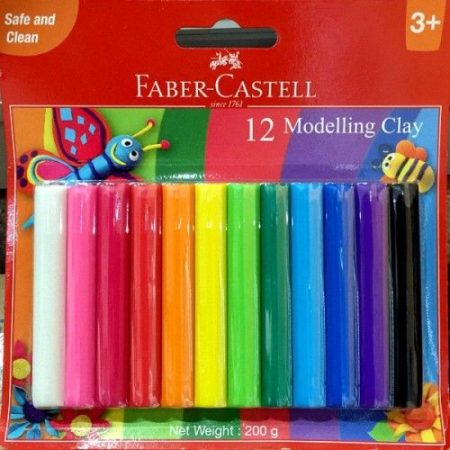 Pâte à modeler 12 couleurs 200G FABER