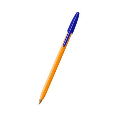 Stylo cristal orange fine Bleu